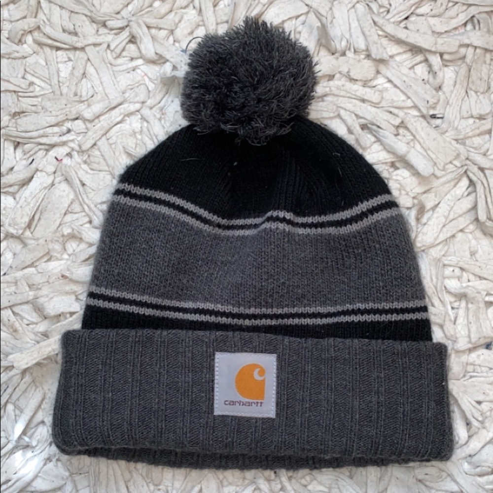 Grey & Black Carhartt Beanie